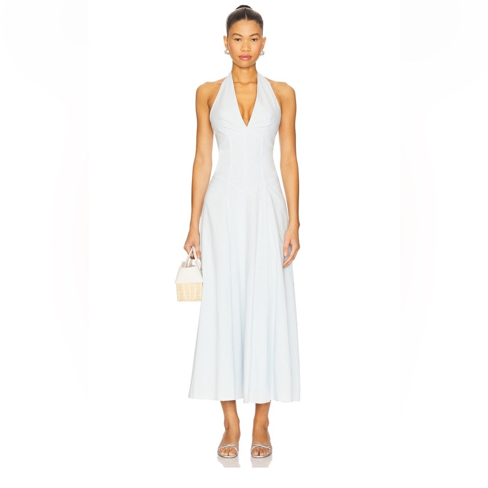 Talassa maxi Dress in light blue worn once